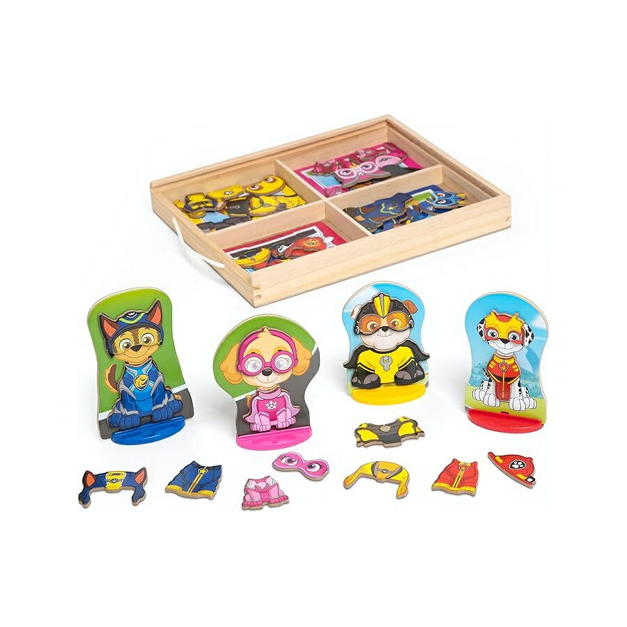 パウパトロール 手あそび グッズ 知育手あそび 差し上げ物 Melissa \u0026 Doug PAW Patrol 木製磁気ごっこ命のせんたく (64 天下太平) Melissa \u0026 Doug PAW Patrol Wooden Magnetic Pretend Play (64 Pieces)
