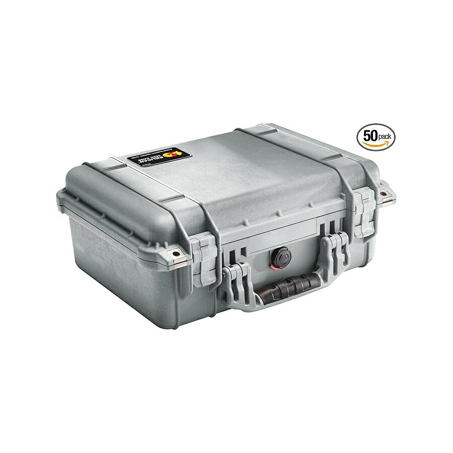 伽藍鳥 1450 質問用紙付き添い人容れもの (しろがね色) Pelican 1450 Case With Foam (Silver)