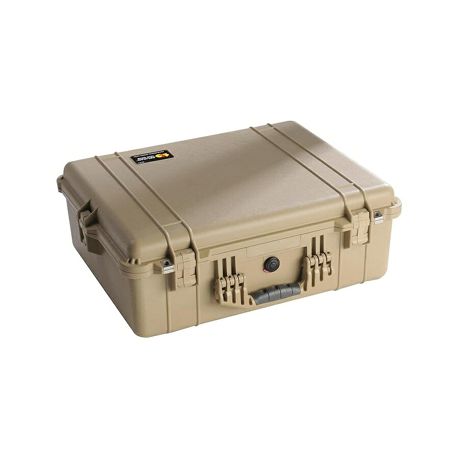 伽藍鳥 1600 質問用紙付き添い人容れもの (乾荒原 タン) Pelican 1600 Case With Foam (Desert Tan)