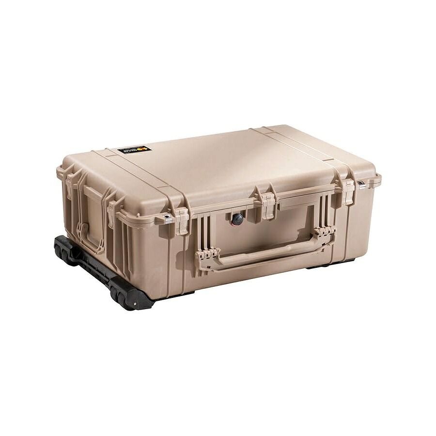 伽藍鳥 1650 質問用紙付き添い人容れもの (乾荒原 タン) Pelican 1650 Case With Foam (Desert Tan)