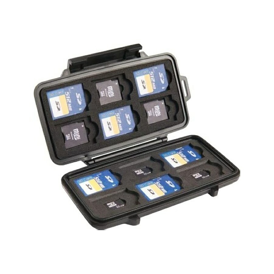 伽藍鳥 0915 メモリーカードケース (黒いこと) Pelican 0915 Memory Card Case (Black)
