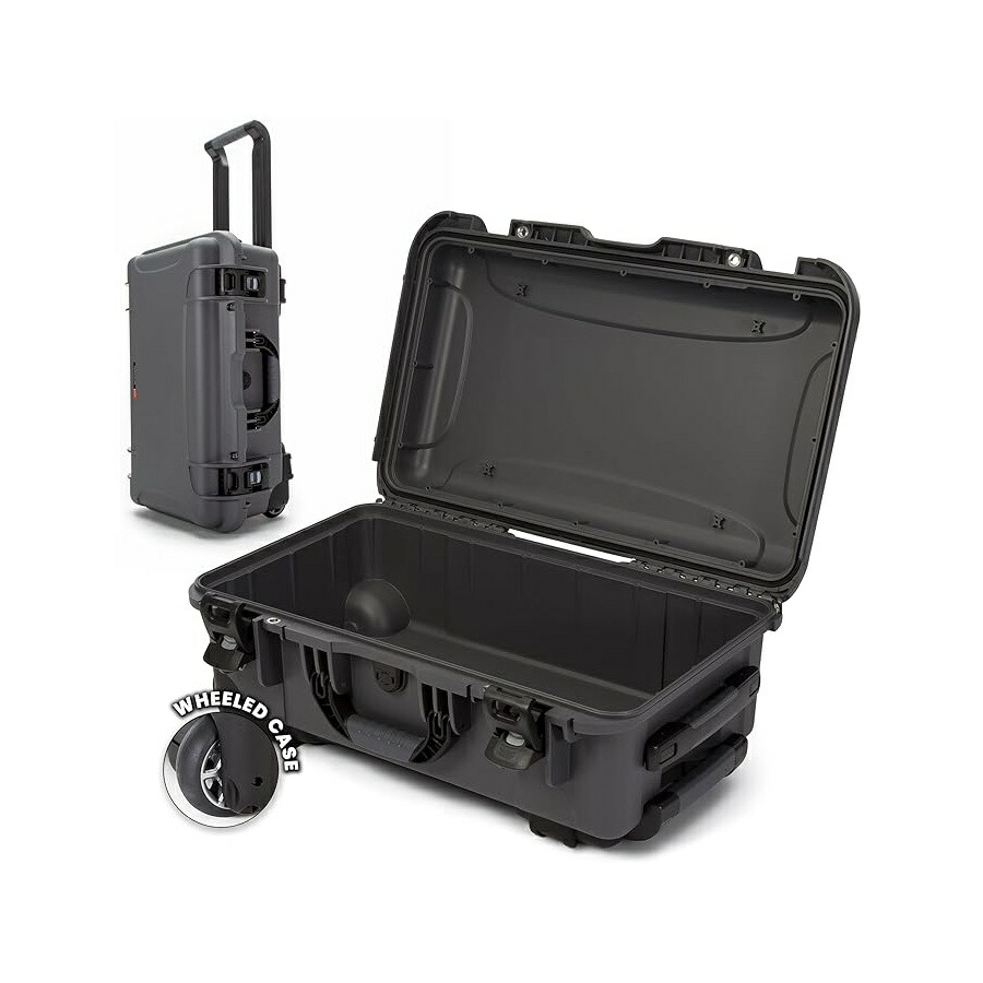 NANUK 935 捉え所の無い容れもの ? 車輪付き添い人雨合羽装置容れもの 22 in x 14 in x 9 in ? 防塵および耐衝撃性 飛行会社組織への機内持ち込み聞きとどける済み ? 黒鉛 NANUK 935 Hard Case ? Waterproof Equipment Case with Wheels, 22” x 14” x 9” ? Dustproof