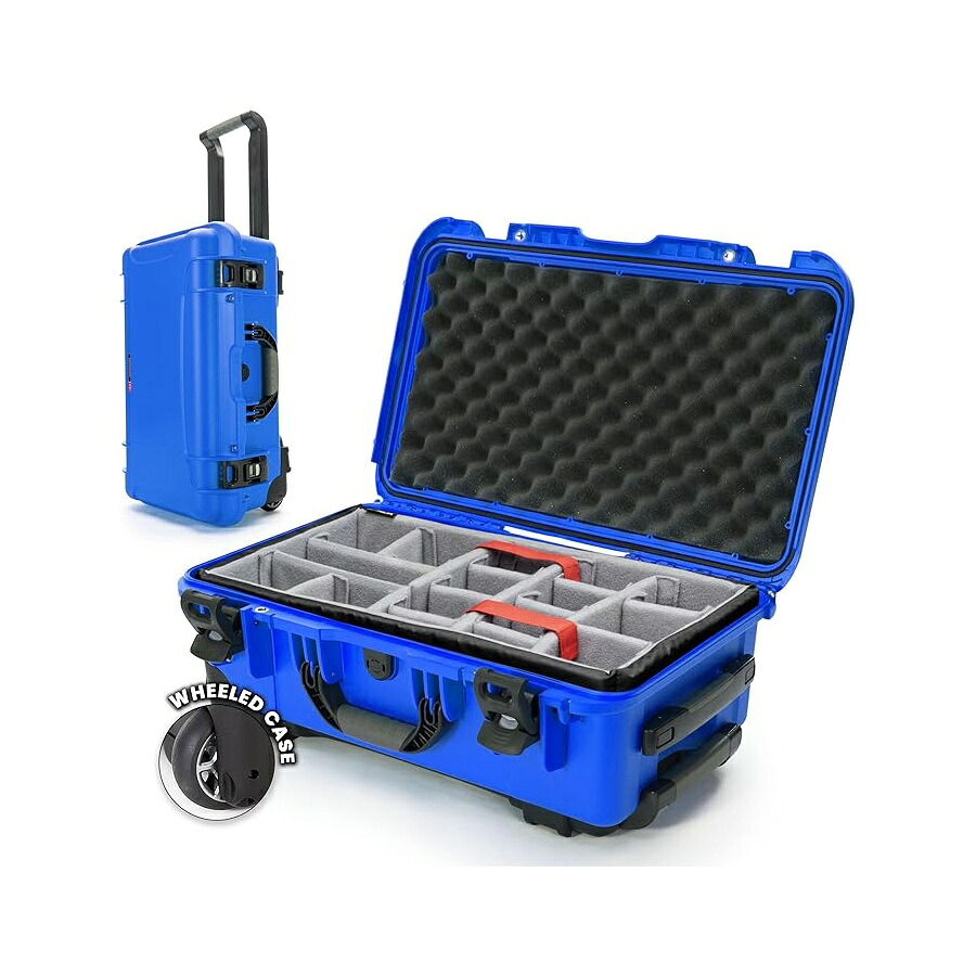 NANUK 935 パッド入り口・入口ディバイダー付き添い人捉え所のない容れもの ? 車輪付き添い人雨合羽備品容れもの 22 in x 14 in x 9 in ? 防塵および耐衝撃性 飛行会社組織への機内持ち込み聞きとどける済み ? 青碧 NANUK 935 Hard Case with Padded Divider ? Waterproof Equipment Case with