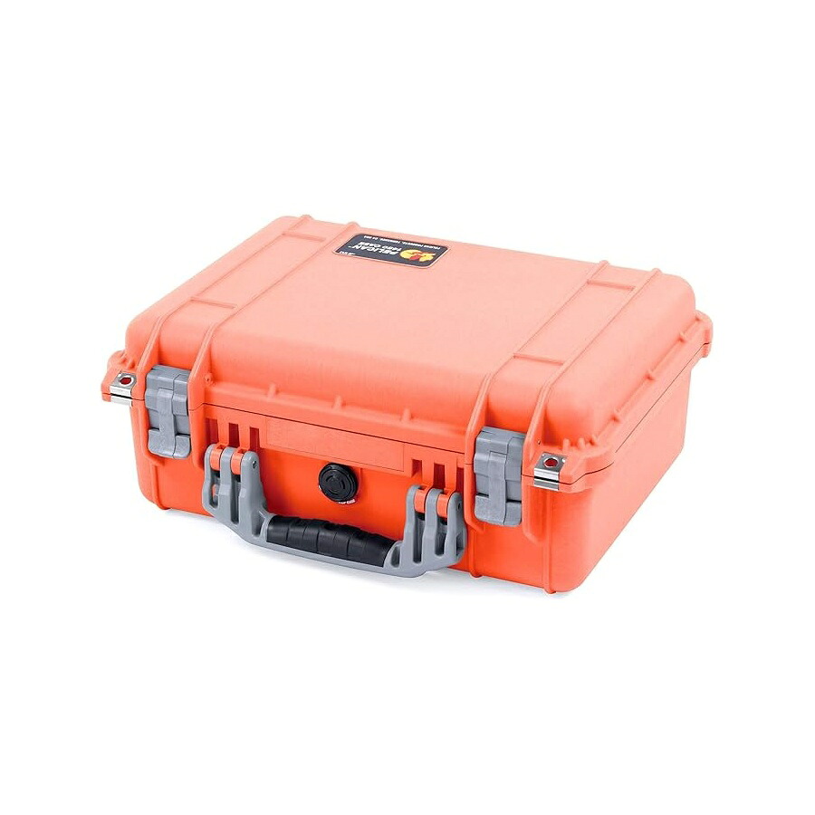伽藍鳥 オレンジ色 \u0026 しろがね色 1450 質問用紙付き添い人 Pelican Orange \u0026 Silver 1450 with Foam.