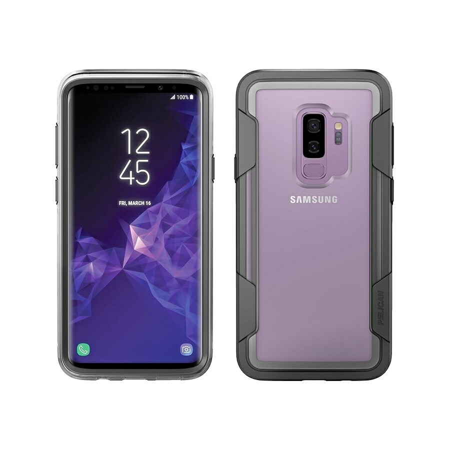 伽藍鳥 Voyager 伽藍鳥 スマホケース Samsung Galaxy S9+ 用 (せつ然たる/薄墨色) Pelican Voyager Phone Case for Samsung Galaxy S9+ (Clear/Gray)