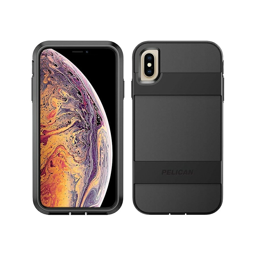 伽藍鳥 ボイジャー スマホケース iPhone Xs Max用 (黒いこと) Pelican Voyager Phone Case for iPhone Xs Max (Black)