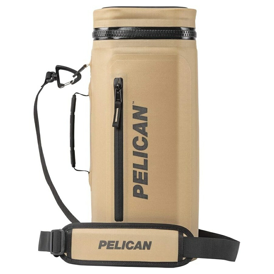 Pelican Dayventure 伽藍鳥 スリング ホンブルグ帽冷房装置 |氷入り口・入口で12缶または4本のブドウ酒壜の静電容量 |耐水性 耐引裂性のアウターシェル |パッド入り口・入口ストラップ Pelican Dayventure Sling Soft Cooler | 12 Can or 4 Wine Bottle Capacity with Ice