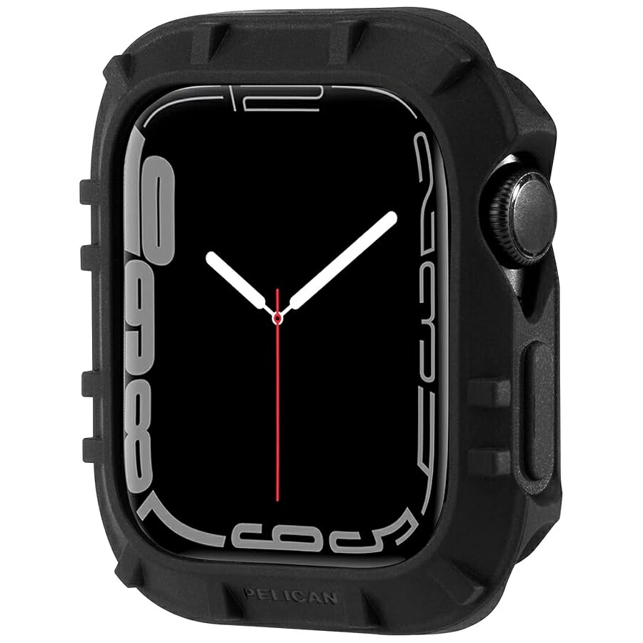 伽藍鳥 プロテクター 続きもの ? iWatch 保護すること用バンパーケースカバー 41粍 iWatch 続きもの 7 に相応う ? 黒いこと Pelican Protector Series ? Bumper Case Cover for iWatch Protection, Compatible with 41粍 iWatch Series 7 ? Black