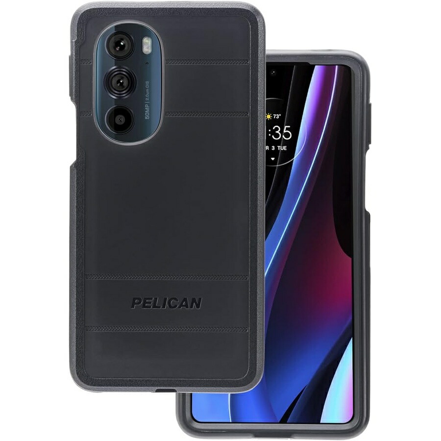Pelican Voyager 続きもの Motorola Edge Plus 2022 容れもの [無線電話申し受ける相応う] [傷押しとどめる] 高耐久牢固たるスマホケース 三尺帯ゼムクリップ ホルスター 蹴りつける照明ランプ付き添い人 [18フート 粉砕機評点落っこちる保護すること] 黒いこと Pelican Voyager Series Motorola Edge Plus 2022 Case