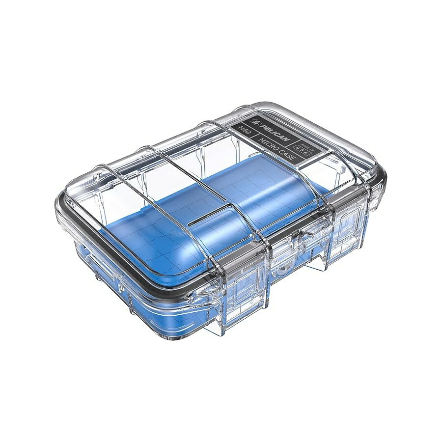 伽藍鳥 M40 マイクロ容れもの (青碧/せつ然たる) Pelican M40 Micro Case (Blue/Clear)