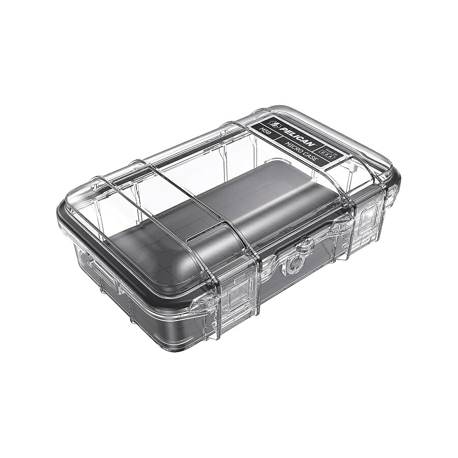 伽藍鳥 M50 マイクロ容れもの (黒いこと/せつ然たる) Pelican M50 Micro Case (Black/Clear)
