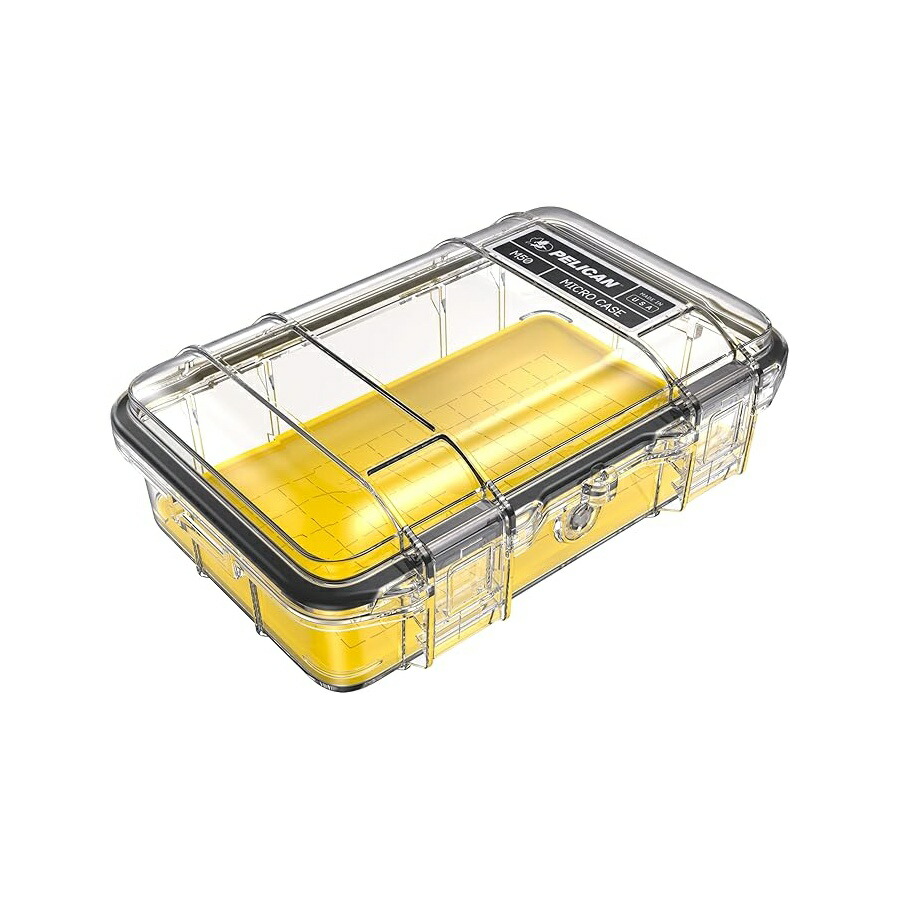 伽藍鳥 M50 マイクロ入れもの (黄色/せつ然たる) Pelican M50 Micro Case (Yellow/Clear)