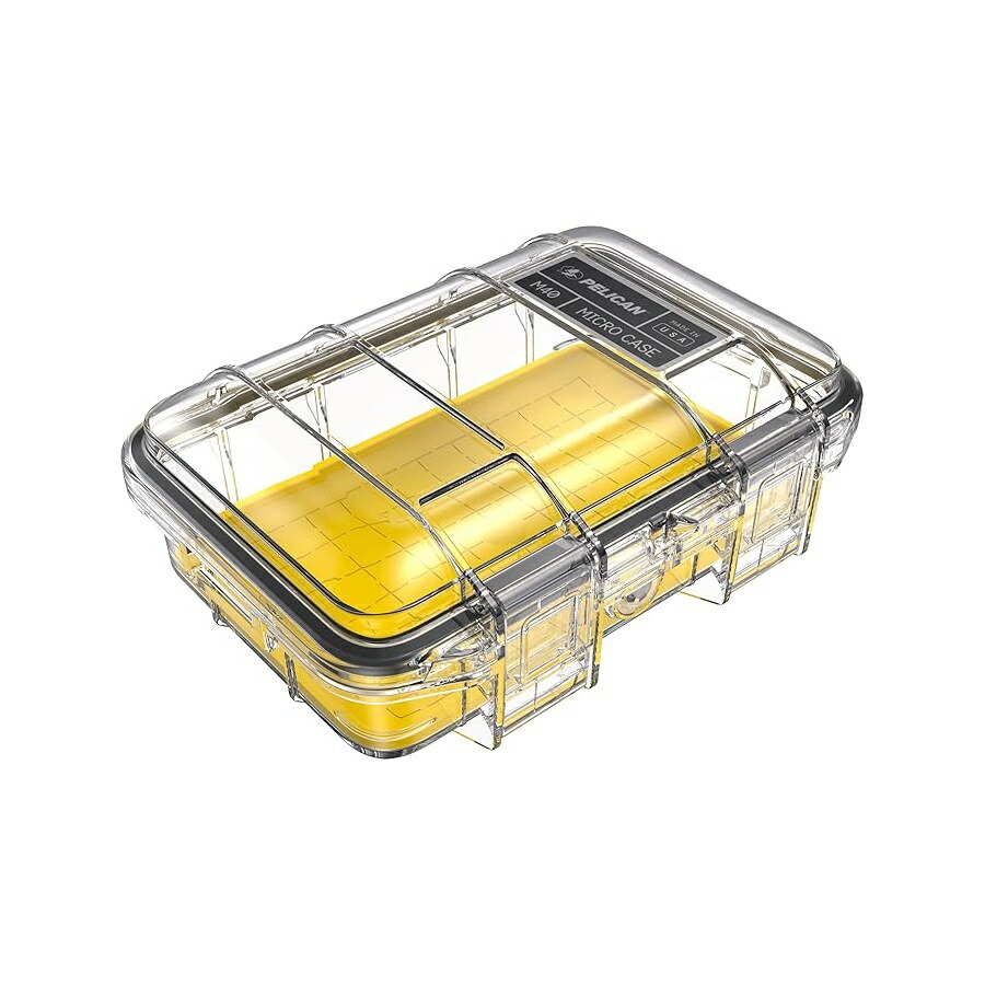 伽藍鳥 M40 マイクロ容れもの (黄色/せつ然たる) Pelican M40 Micro Case (Yellow/Clear)