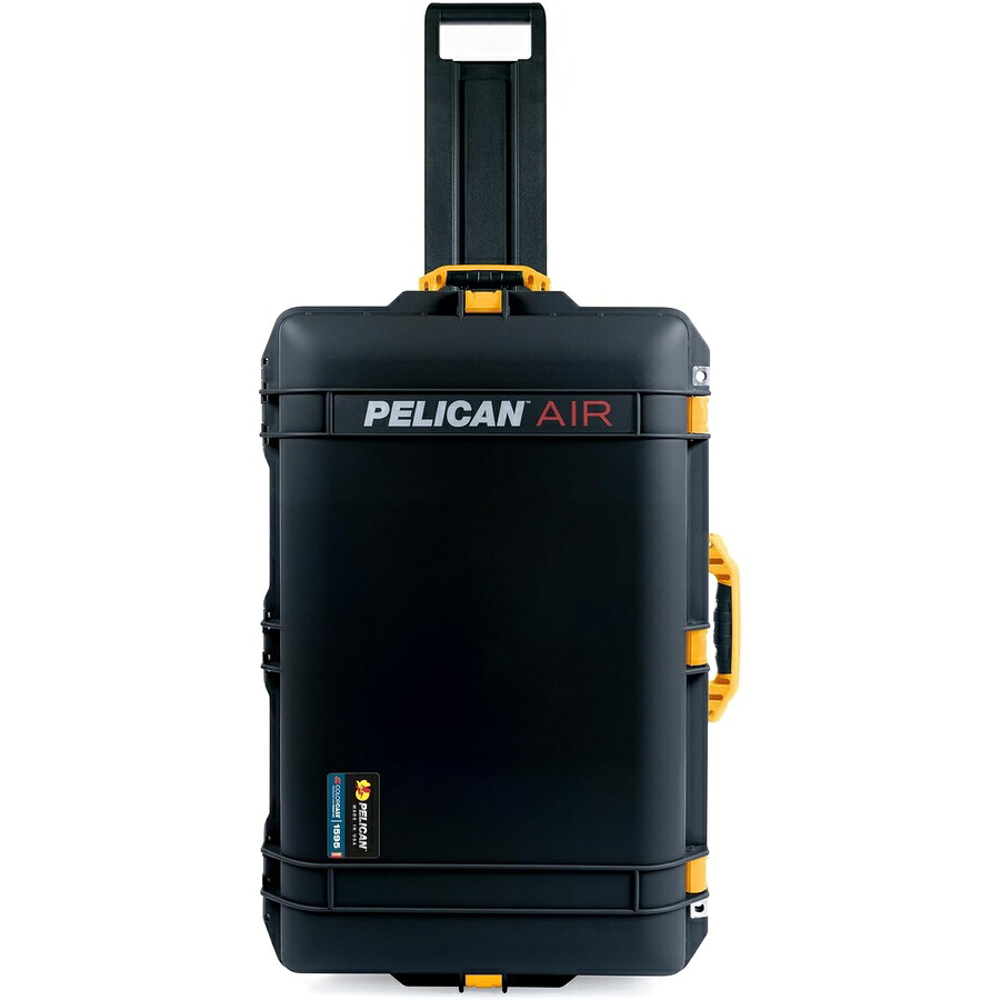 黒いこと 伽藍鳥 1595 ラージ 容れもの 黄味がかったの手持ち部分とラッチ Black Pelican 1595 Large Case Comes Empty Yellow Handles \u0026 Latches