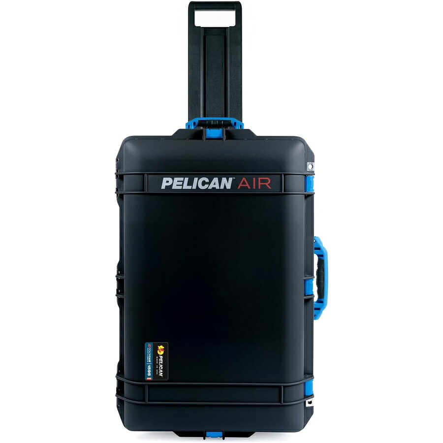 黒いこと 伽藍鳥 1595 ラージ 容れもの 青碧の手持ち部分とラッチ Black Pelican 1595 Large Case Comes Empty Blue Handles \u0026 Latches