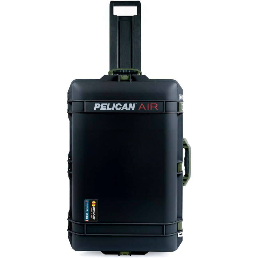 黒いこと 伽藍鳥 1595 ラージ 容れもの OD 緑であることの手持ち部分とラッチ Black Pelican 1595 Large Case Comes Empty OD Green Handles \u0026 Latches