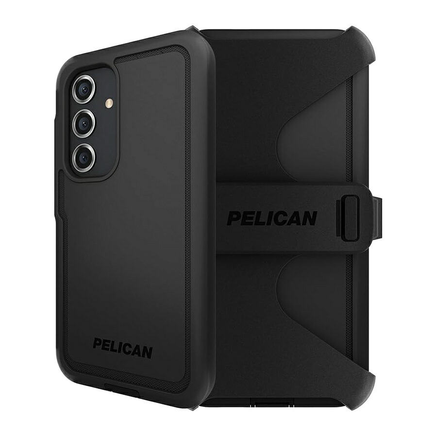 Pelican Voyager サムスン 銀河系 S24 容れもの [6.2 in] [18 フート MIL-STD 落っこちる保護すること] [無線電話申し受ける] 牢固たるなスマホケース Samsung Galaxy S24 用 ベルトクリップホルスター電話を掛ける照明ランプ付き添い人 傷押しとどめる 黒いこと Pelican Voyager Samsung Galaxy S24 Case [6.2\