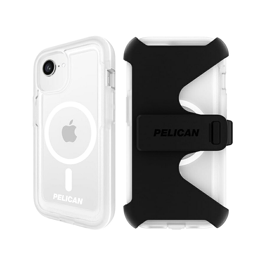 伽藍鳥 Voyager iPhone 16e (2025) / 15/14 / 13 スマホケース [MagSafe 相応う] 18 フート軍事評点の落っこちる保護すること役立つこと付き添い人 iPhone 16e (2025) 用ベルトクリップホルスター付き添い人高耐久取りまかなう せつ然たる Pelican Voyager iPhone 16e (2025) / 15/14 / 13 Phone Case