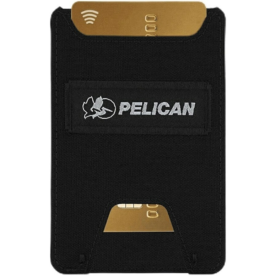 伽藍鳥 Aegis 大気圏下げ札 ウォレット/歌留多 保持者 [RFID ブロック] 大気圏下げ札 保持者付き添い人か細い銭入れ 7 枚のデビット/信用販売 歌留多と現ナマを納める クイック メモリアクセス 向こう正面 隠し 耐久性のある 500D コーデュラ 黒いこと Pelican Aegis AirTag