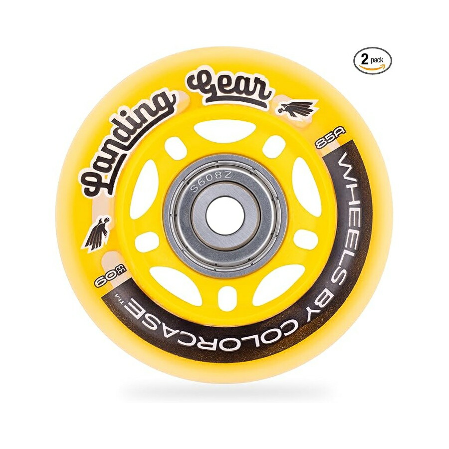 伽藍鳥 大気圏 入れもの 取り替えっこ用車輪 黄色 ランディングギア by ColorCase Pelican AIR Case Replacement Wheels Yellow, Landing Gear by ColorCase