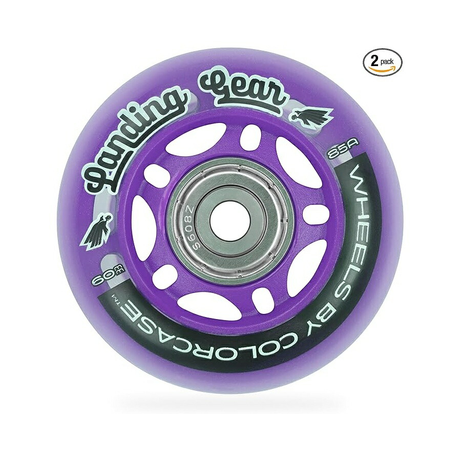 伽藍鳥 大気圏 入れもの 取り替えっこ用車輪 パープル ランディングギア by ColorCase Pelican AIR Case Replacement Wheels Purple, Landing Gear by ColorCase
