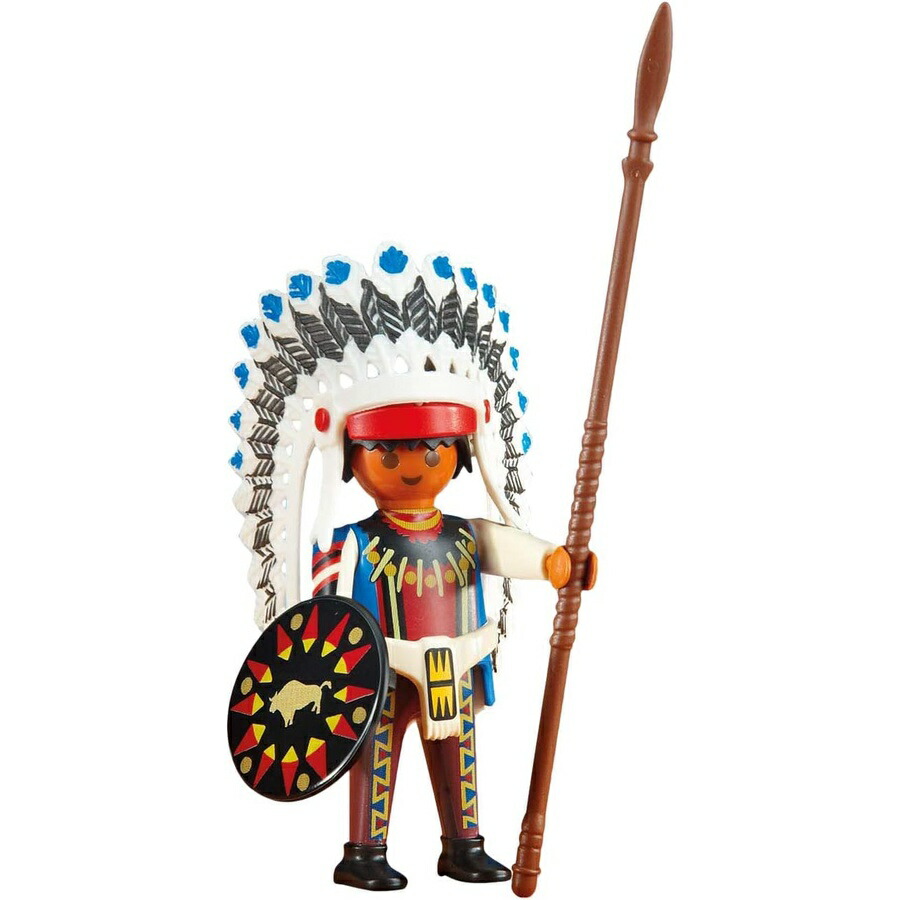 プレイモービル アドオン 続きもの 原住民 アメリカン 旗がしら II Playmobil Add-On Series Native American Chief II