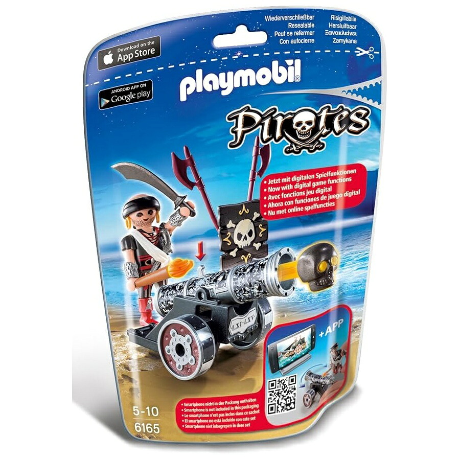 プレイモービル 黒いこと インタラクティブ 加農砲 レイダー 営造物 一揃いの道具付き添い人 Playmobil Black Interactive Cannon with Raider Building Kit