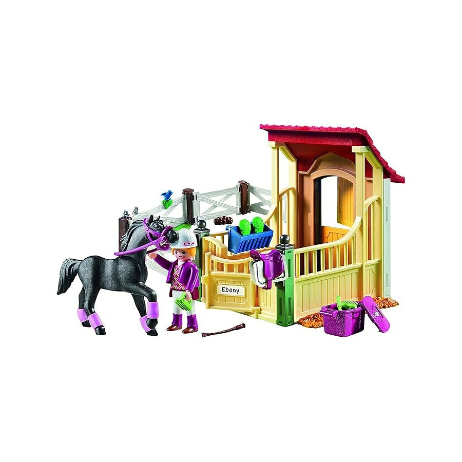 PLAYMOBIL 馬小屋 アラバービルディングセット付き PLAYMOBIL Horse Stable with Araber Building Set｜i-selection