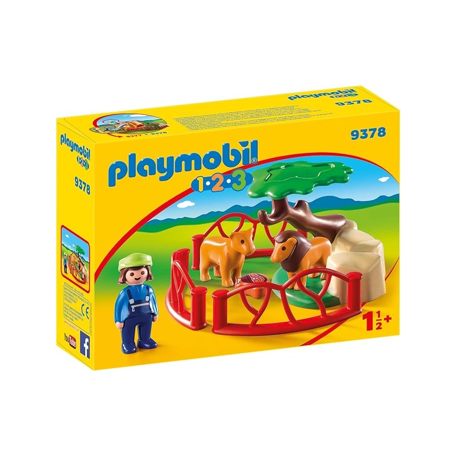 プレイモービル 百獣の王 エンクロージャ 遊び道具 マルチ色合い Playmobil Lion Enclosure Toy, Multicolor