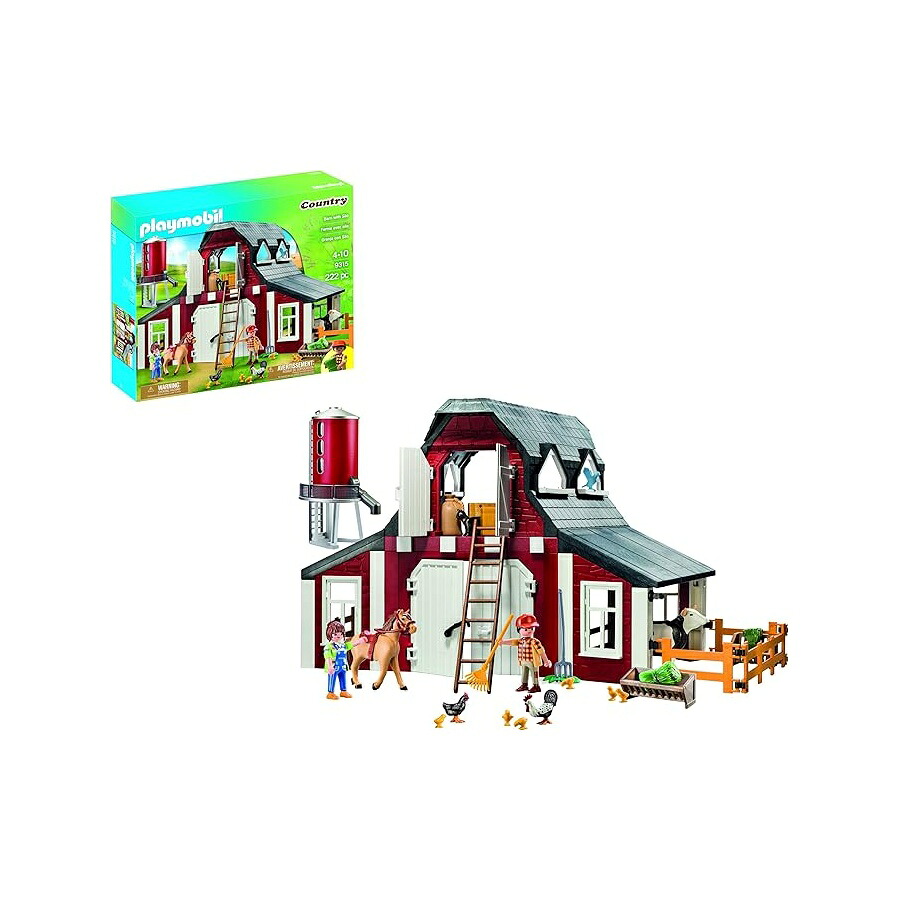 PLAYMOBIL サイロ付き添い人貯蔵室 PLAYMOBIL Barn with Silo