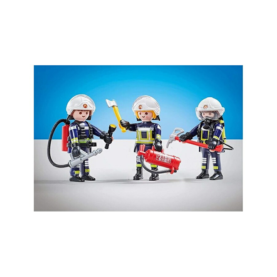 PLAYMOBIL 6586 旅団 B 消防士 マルチ色つや PLAYMOBIL 6586 Brigade B Firefighters, Multicolor