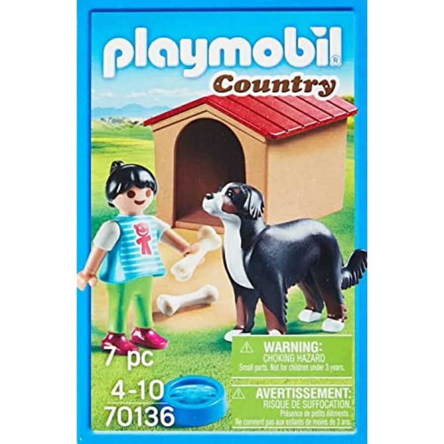 プレイモービル カントリー 70136 yd犬 掘っ立て小屋付き添い人 4歳以上 PLAYMOBIL Country 70136 Yard Dog with Hut 4 Years and Above