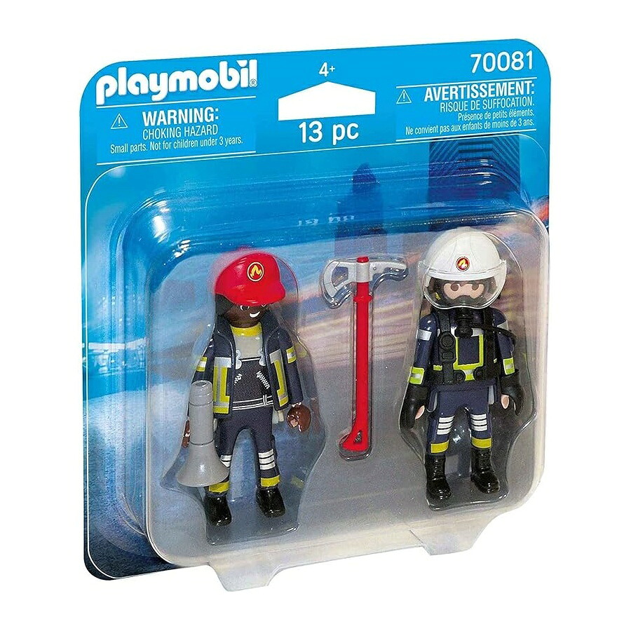 プレイモービル 二人組 風呂敷き包み: レスキュー消防士 Playmobil Duo Packs: Rescue Firefighters