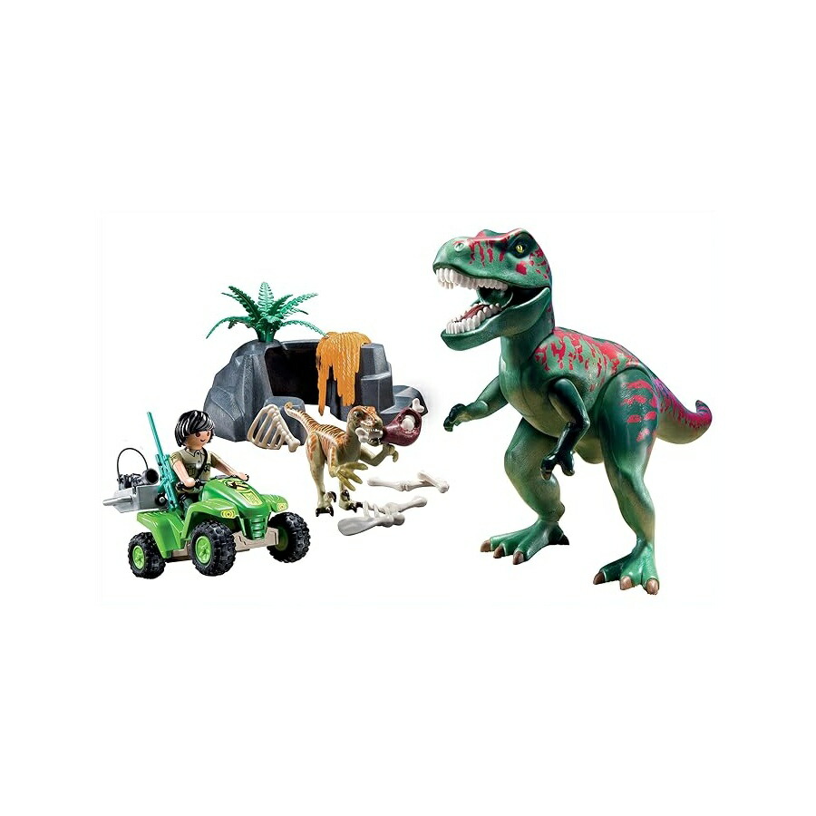 プレイモービル エクスプローラー クアッド with T-王さま Playmobil Explorer Quad with T-Rex