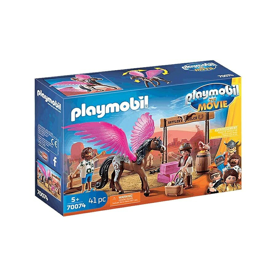 プレイモービル ザ 活動写真 パンパノウサギとデル with フライング 導管 Playmobil The Movie Marla \u0026 Del with Flying Horse
