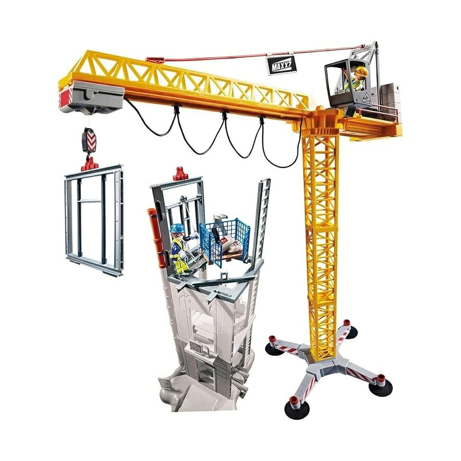 プレイモービル RC クレーン (建物セクション付き) Playmobil RC Crane with Building Section｜i-selection