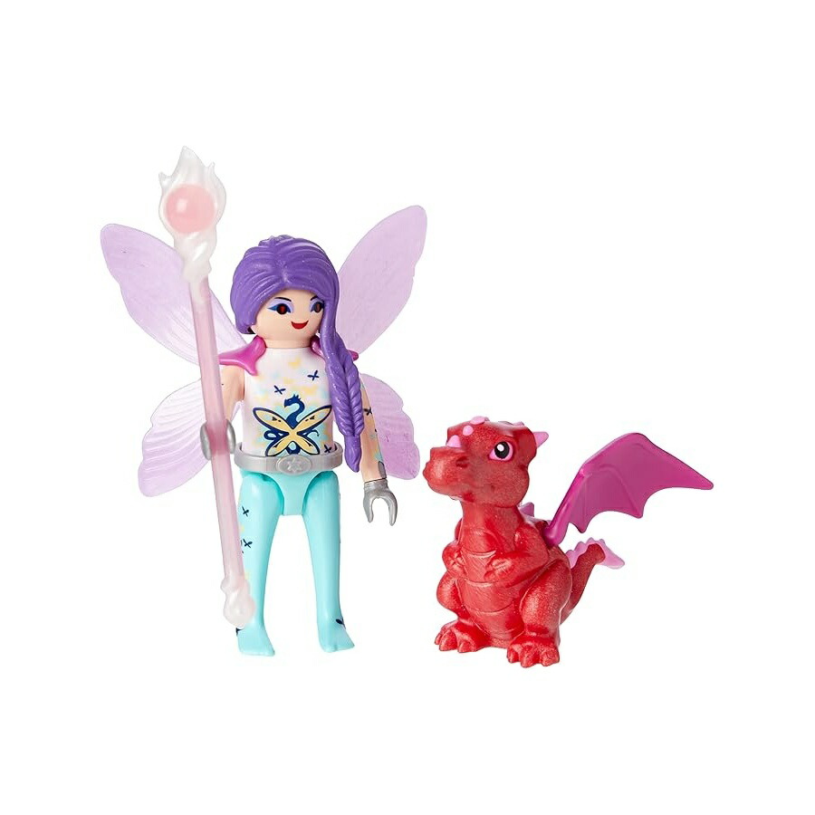 プレイモービル 特別 つけ加える 妖精 with もの言う花 火竜 Playmobil Special Plus Fairy with Baby Dragon