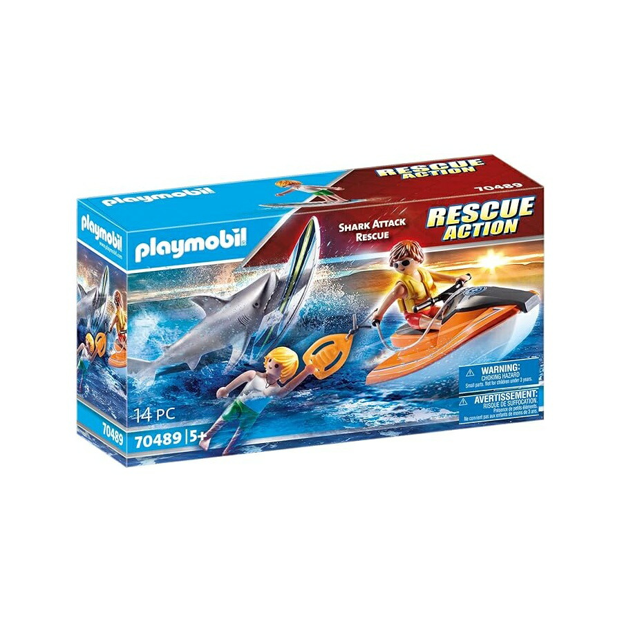 プレイモービル 鮫襲いかかると保護すること短艇 Playmobil Shark Attack and Rescue Boat