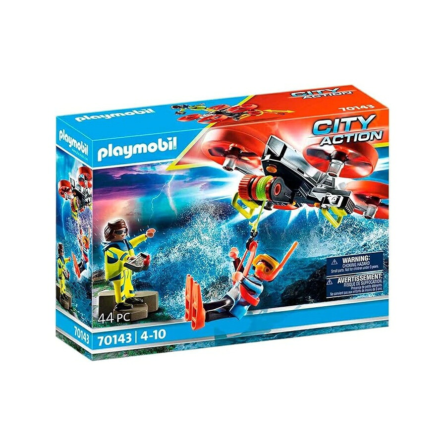 プレイモービル ダイバー ド貸し付け金によるレスキュー Playmobil Diver Rescue with Drone