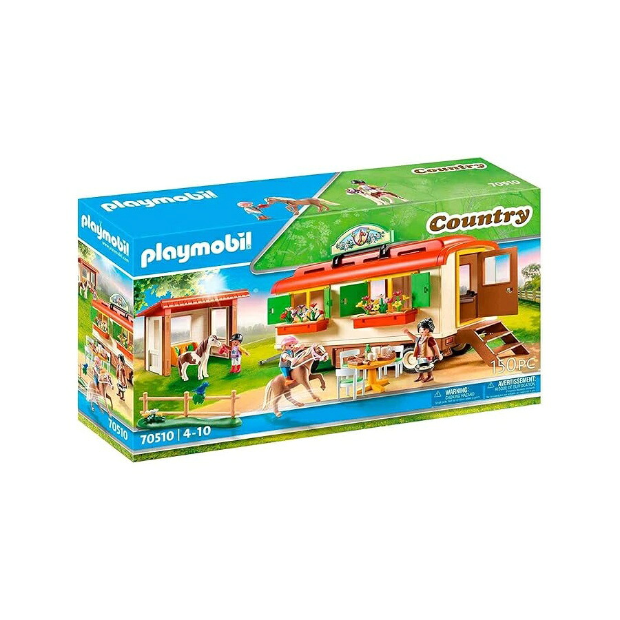 プレイモービル ポニー シェルター モバイル ホーム付き Playmobil Pony Shelter with Mobile Home｜i-selection