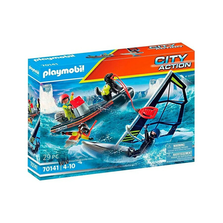 犬と集まりにプレイモービル水難保護すること Playmobil Water Rescue with Dog
