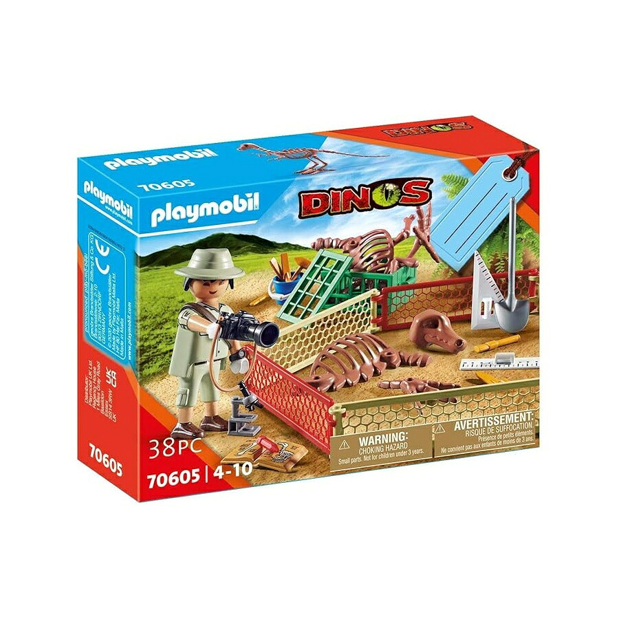 プレイモービル ディノス 70605 差し上げ物書き割り 古毛の荒物研究者 4歳から Playmobil Dinos 70605 Gift Set Palaeontologist, from 4 Years