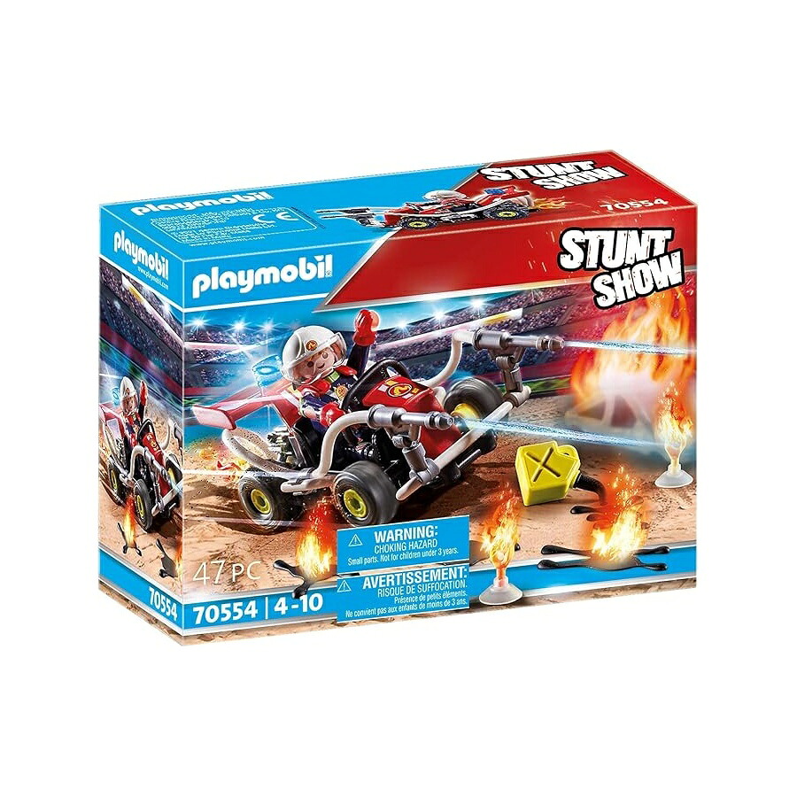 プレイモービル 離れわざ 見せ物 ファイヤー クワッド Playmobil Stunt Show Fire Quad