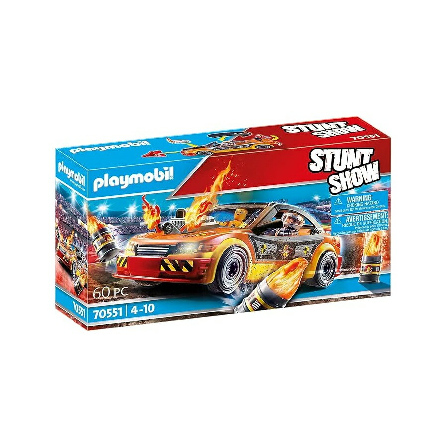 プレイモービル 離れわざ 演芸会 衝突 鉄道車両 Playmobil Stunt Show Crash Car