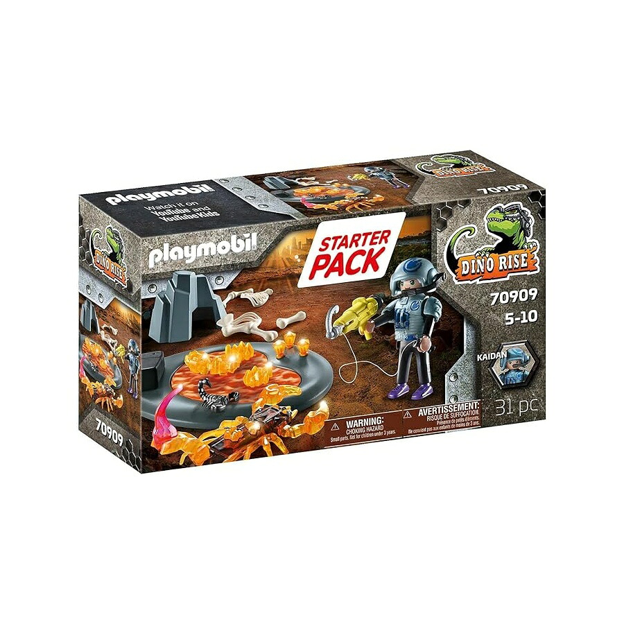 プレイモービル クランク 容器に並べる ディノ ライズ: 火の手 スコーピオン Playmobil Starter Pack Dino Rise: Fire Scorpion