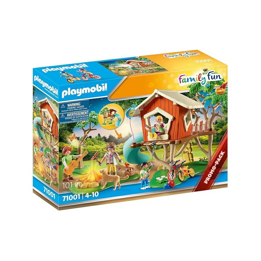 プレイモービル 冒険 天然木住み家 すべり台付き添い人 Playmobil Adventure Treehouse with Slide