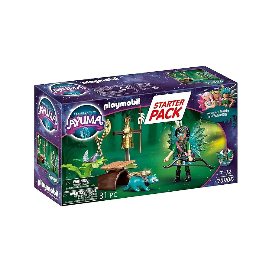 プレイモービル クランク 容器に並べる ナイト爵の御化け アライグマの手あそび付き添い人 Playmobil Starter Pack Knight Fairy with Raccoon Toy