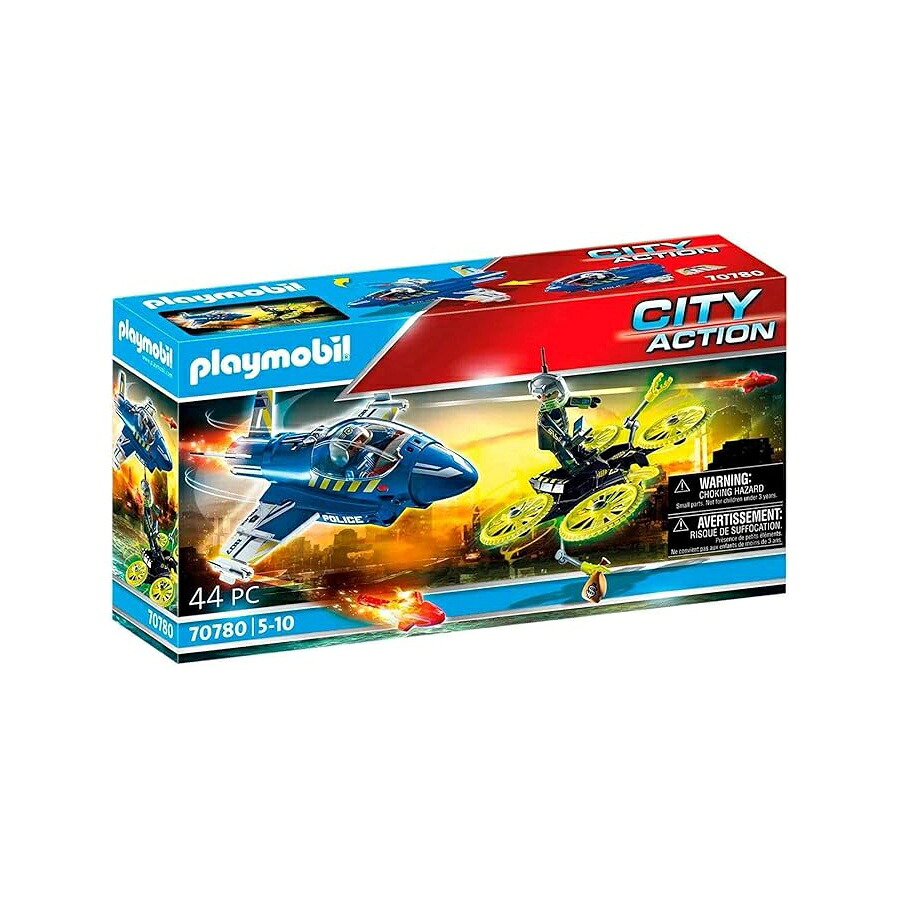 プレイモービル 警察ジェットとドローン Playmobil Police Jet with Drone|i-selection