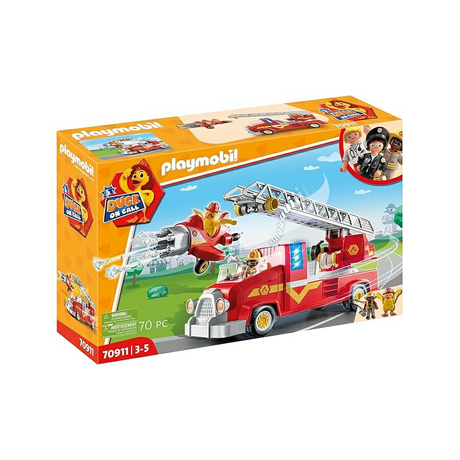 プレイモービル 合鴨 オン 電話を掛ける 消防保護すること車 Playmobil Duck On Call Fire Rescue Truck