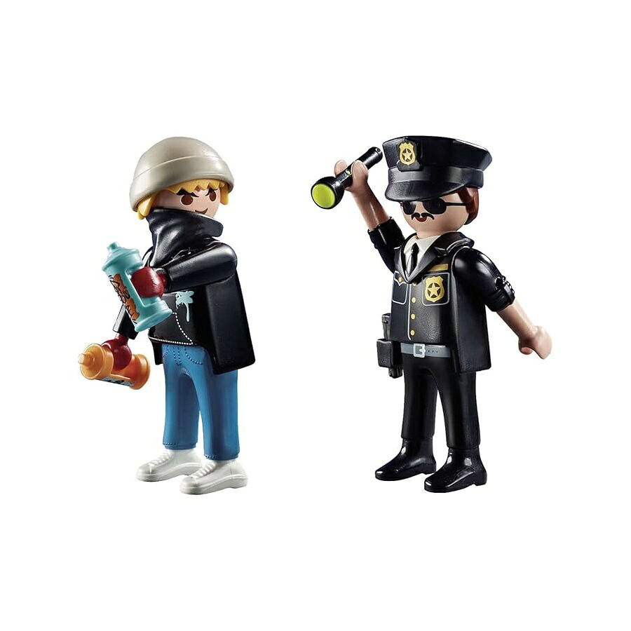 プレイモービル 二人組容器に並べるのお巡りさんと表どおり 芸術家 Playmobil DuoPack Policeman and Street Artist